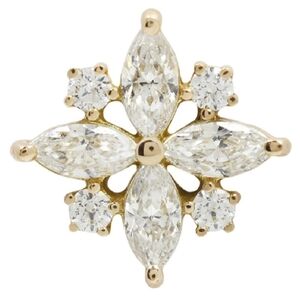 PAIR Buddha Jewelry Jonquil Yellow Gold Threadless Ends